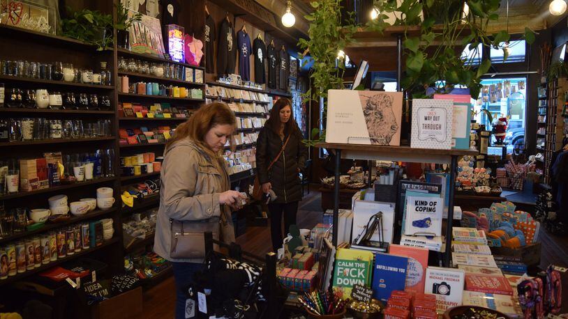 Heart Mercantile in the Oregon District will be open longer hours starting this week. For small business Saturday, the store will give away a free tote to anyone who spends more than $100. STAFF PHOTO / HOLLY SHIVELY