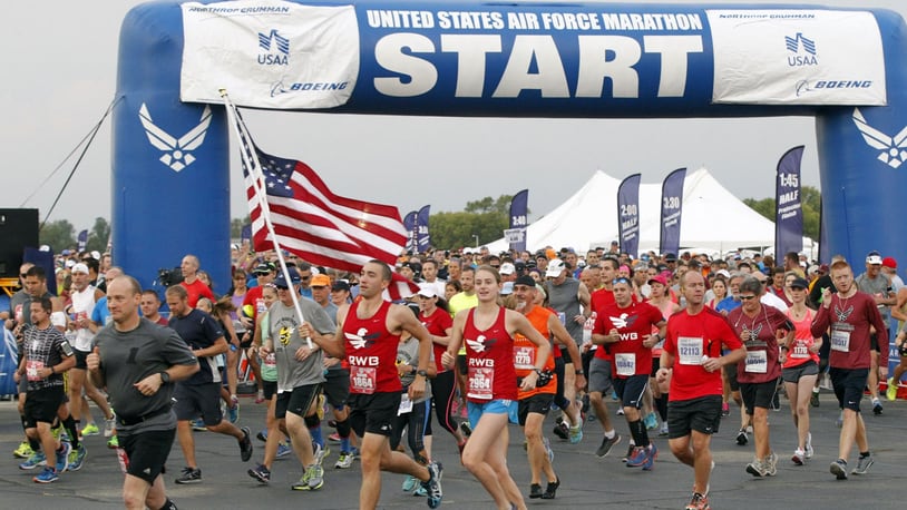 The 2015 Air Force Marathon begins. TY GREENLEES / STAFF