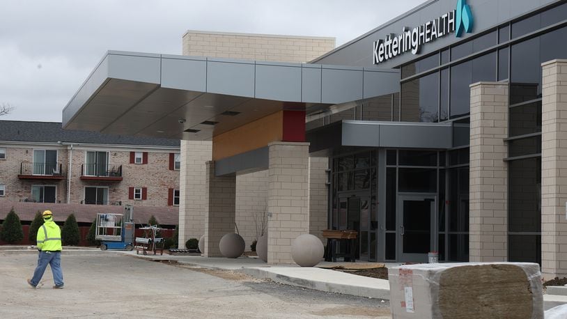 The new Kettering Health Springfield at the intersection of Limestone Street and Home Road is nearing completion Thursday, March 31, 2022. BILL LACKEY/STAFF