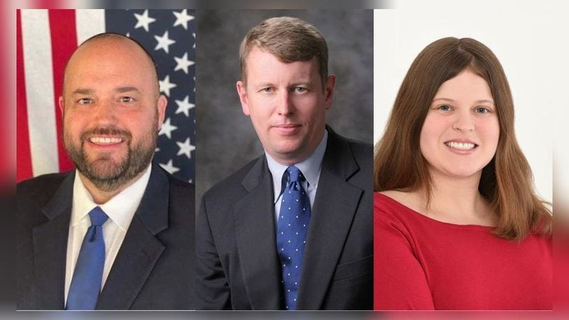 Clark County Common Pleas Judge candidates: Brian C. Driscoll (left); Daniel C. Harkins (middle); and Melissa M. Tuttle (right).