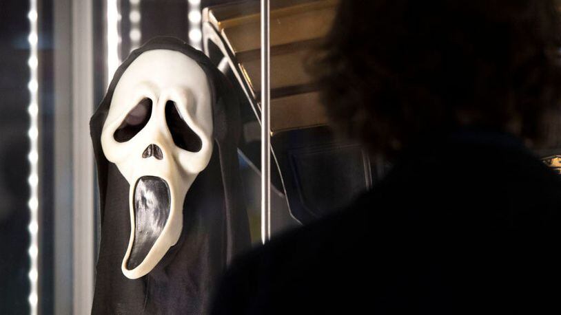 A GhostFace costume from the 'Scream' movies, like the one pictured here, is helping a real estate agent in Michigan drum up interest in a home for sale in Lansing. The listing has had over a million views on the home-finder website Zillow.
