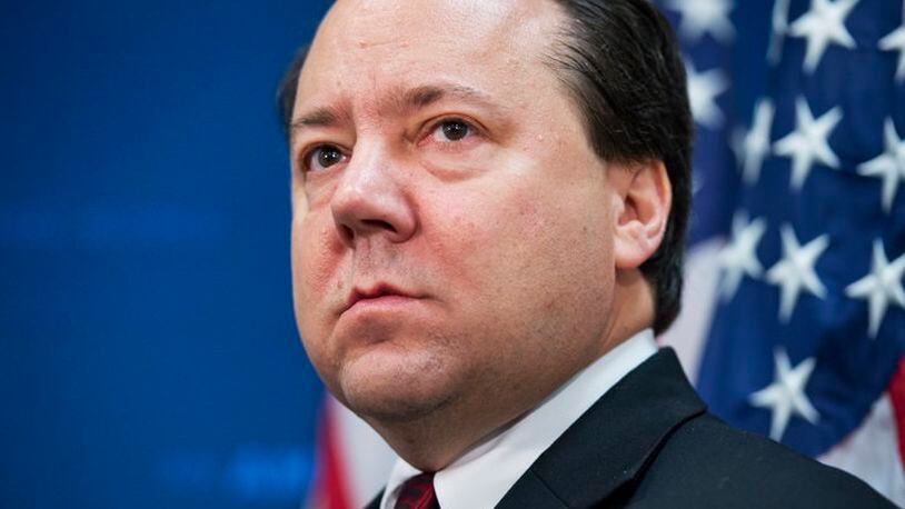 Rep. Pat Tiberi, R-Ohio, attends a news conference after a meeting of the House Republican Caucus in the Capitol, June 10, 2014. Getty Images
