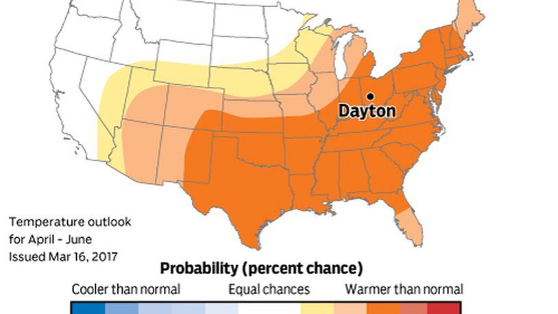 Spring temperature outlook
