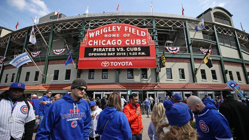 CHICAGO, IL - APRIL 10:  A general view of Wrigley Field before the Opening Day home game between the Chicago Cubs and the Pittsburg Pirates on April 10, 2018 in Chicago, Illinois.  (Photo by Jonathan Daniel/Getty Images)
