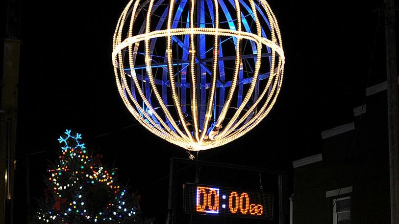 The New Carlisle New Year’s Eve Ball Drop is adding something new this year, it’s ninth annual celebration. MARSHALL GORBY / STAFF