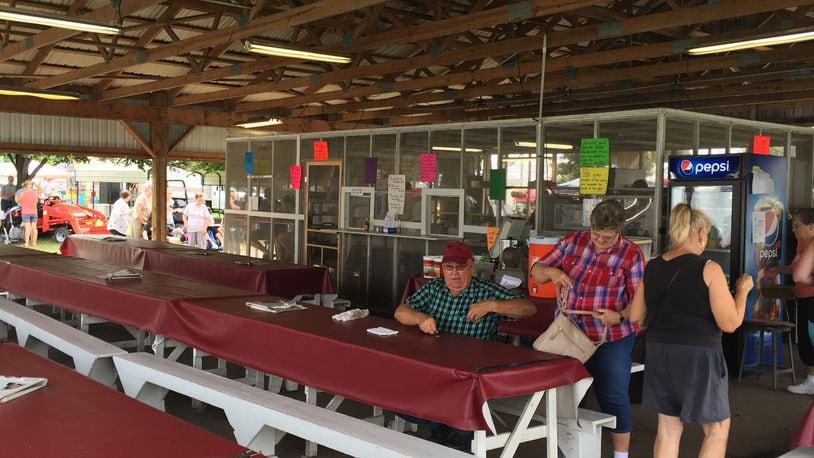 Grafton United Methodist Church in St. Paris is taking over the food pavilion at the Champaign County Fair from North Lewisburg United Methodist Church, which had operated the venue since 1963. LUCAS GONZALEZ/STAFF