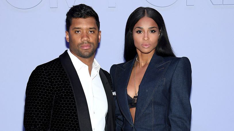NEW YORK, NY - FEBRUARY 06:  Russell Wilson and Ciara attend the Tom Ford Fall/Winter 2018 Men's Runway Show at the Park Avenue Armory on February 6, 2018 in New York City.  (Photo by Dimitrios Kambouris/Getty Images for Tom Ford)