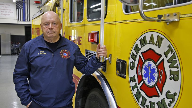 Fire Chief Tim Holman of the German Township Fire and EMS Tuesday, April 9, 2024. BILL LACKEY/STAFF