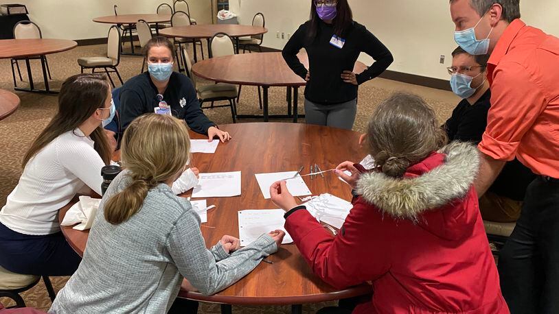 Wright State University OB-GYN residents participate in an anti-racism dialog session in February. Students at the school will soon be given access to student-only vaccine clinics.  Submitted photo.