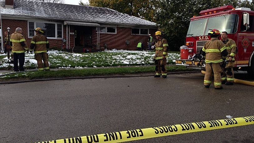 One person was taken to the hospital following a fire in Springfield today. BILL LACKEY/STAFF