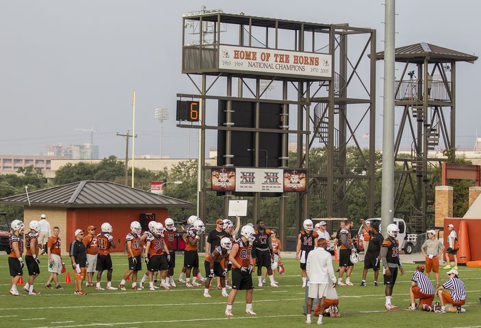 Texas football practice, 08.04.14