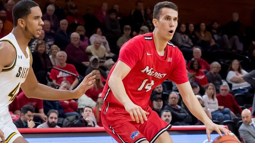Aleksandar Dozic, who will graduate from Marist College this month, plans to transfer to Wright State and will be eligible to play for the Raiders next season. PHOTO COURTESY OF MARIST ATHLETICS