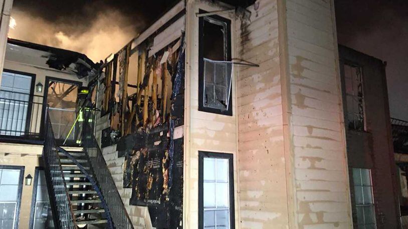 A fire destroyed 16 units at North Bend apartments in Houston. No injuries were reported.