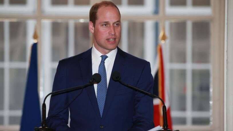 PARIS, FRANCE - MARCH 17:  Prince William, Duke of Cambridge attends a reception at the British Embassy during day one of their visit on March 17, 2017 in Paris, France. (Photo by Ian Vogler - Pool/Getty Images)