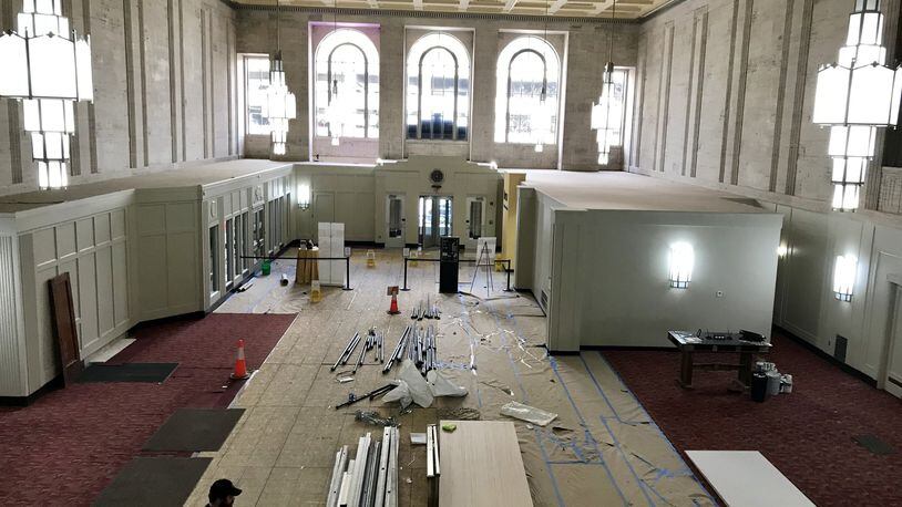 The Grande Hall event center at Liberty Tower will finish up in April for its first event in May.