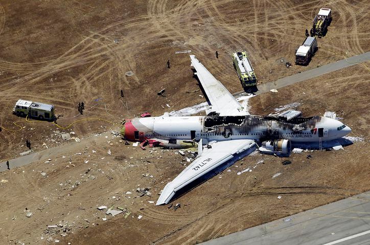 Aftermath of fiery plane crash at SFO