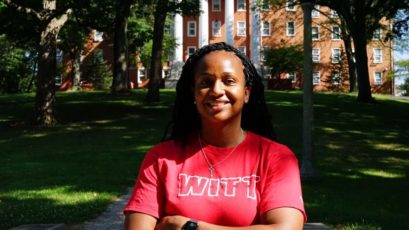 Tamika Jeter is pictured on the Wittenberg campus on Tuesday, Aug. 24, 2021, in Springfield. Photo by Molly Kennedy (Wittenberg University Athletics)