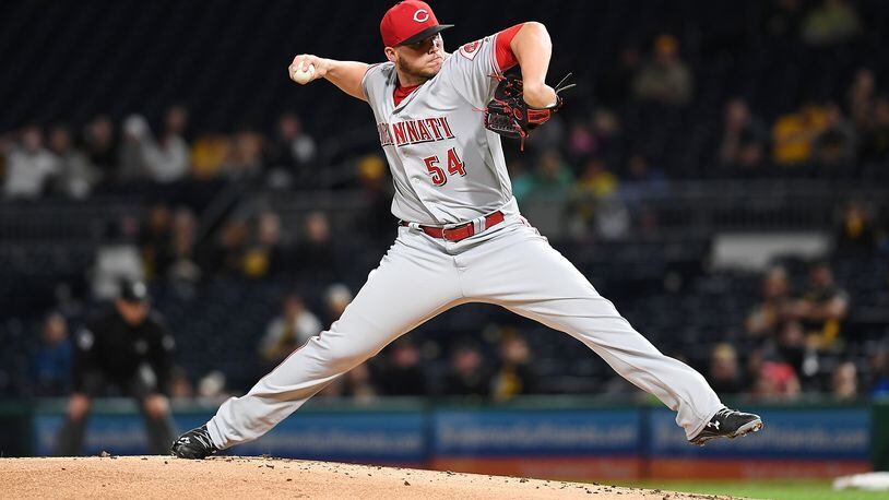 PITTSBURGH, PA - APRIL 11: Rookie Davis #54 of the Cincinnati Reds delivers a pitch in the first inning during the game against the Pittsburgh Pirates at PNC Park on April 11, 2017 in Pittsburgh, Pennsylvania. (Photo by Justin Berl/Getty Images)