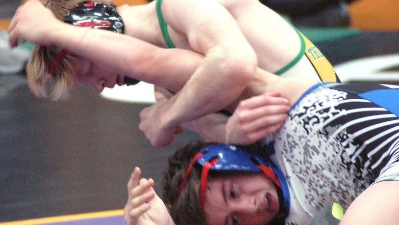 Northmont sophomore Andrew Knick (top) is a returning state qualifier. JOHN CUMMINGS / WRESTLING