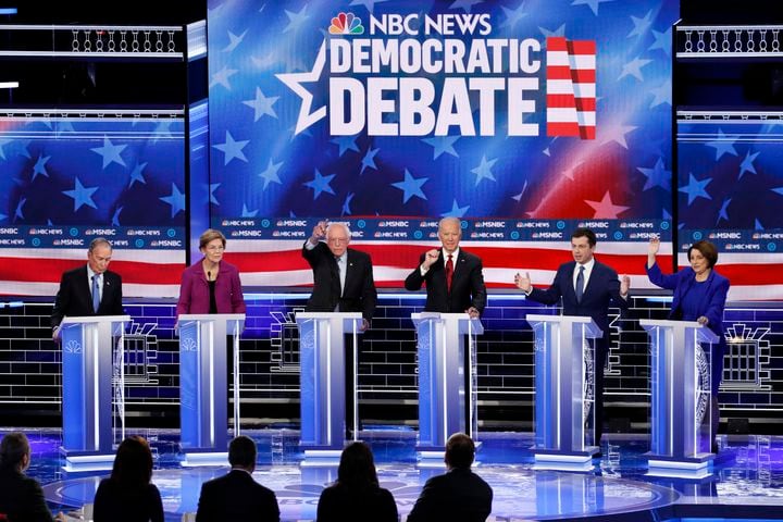 Photos: Democratic presidential candidates face off in Nevada debate