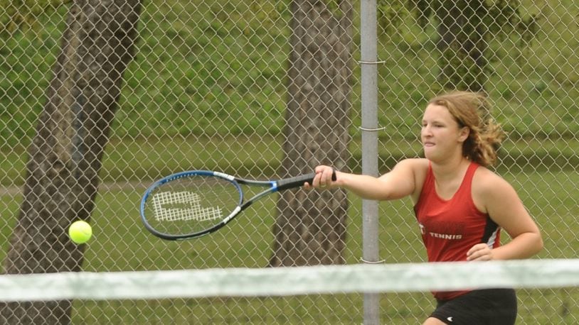 Tecumseh High School senior Ashley Fite makes her first appearance at the Division I district tournament Thursday in Mason. Contributed / Greg Billing