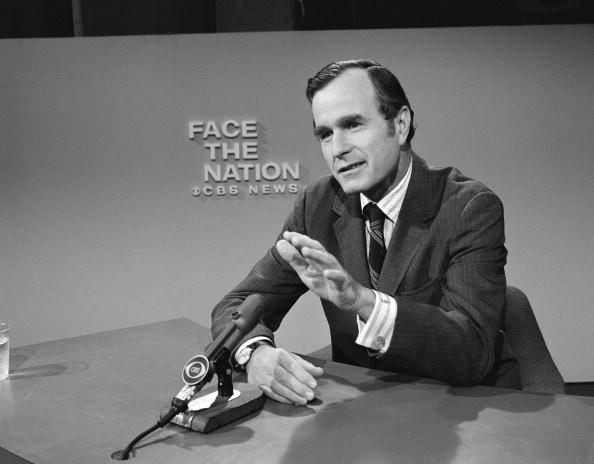 1973: American politician George Herbert Walker Bush appears on 'Face the Nation,'