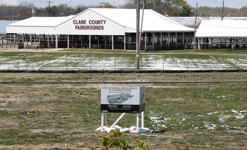 The area where the new 120 room hotel will be constructed near the Clark County Fairground Wednesday. BILL LACKEY/STAFF