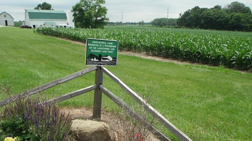 The Tecumseh Land Trust has received a grant from the American Farmland Trust to participate in its Land Transfer Navigation program, which provides staff with training and resources in land transfer and land access. In this photo is a preserved farm. Contributed