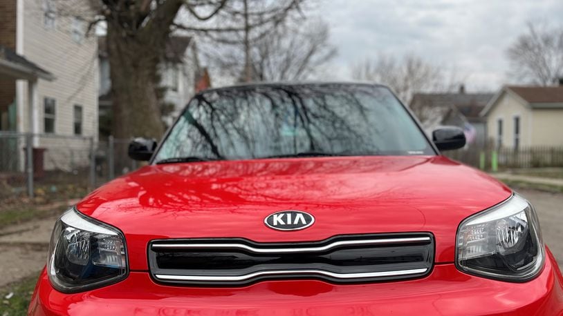 A Kia parked in East Dayton. Thieves in Dayton have targeted some Kia and Hyundai models. CORNELIUS FROLIK / STAFF