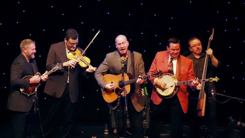 Joe Mullins and the Radio Ramblers will bring their award-winning bluegrass and gospel to the Summer Arts Festival on Thursday. Band members are (from left) Mike Terry, Jason Barie, Duane Sparks, Joe Mullins and Randy Barnes. CONTRIBUTED