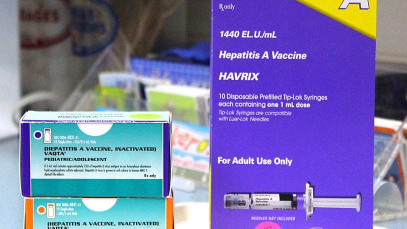 Hepatitis A vaccines that are available at the Clark County Combined Health District. JEFF GUERINI/STAFF