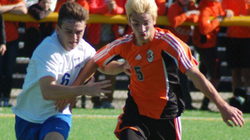 Beavercreek’s Dominic Calabrese (right) leads the Beavers in scoring with 15 goals. John Cummings / Contributed photo