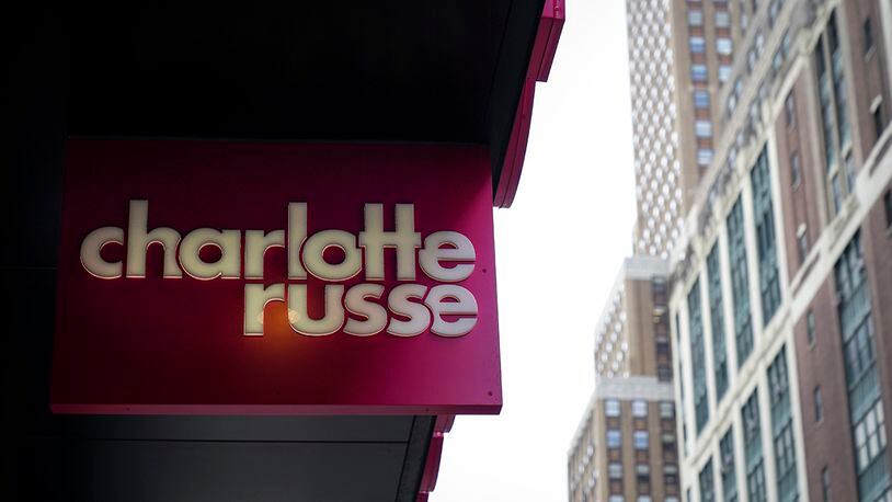 Signage for a Charlotte Russe store near Herald Square, March 7, 2019 in New York City. Charlotte Russe, a women's fashion chain started in 1975, has announced it opening 100 stores and reopening its online store.