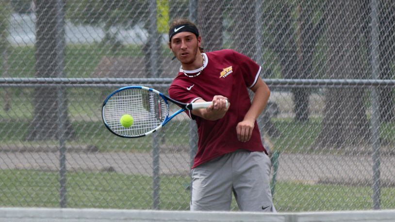 Unseeded Northeastern senior Jake Calhoun knocked off two seeds to reach the Division II sectional tournament title match and qualify for the district tournament. Greg Billing / Contributed