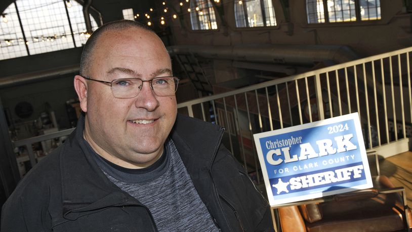 Chris Clark will become Clark County sheriff in January after the Tuesday, March 19, 2024 primary election victory over incumbent Deborah Burchett. He faces no opponent in November. BILL LACKEY/STAFF