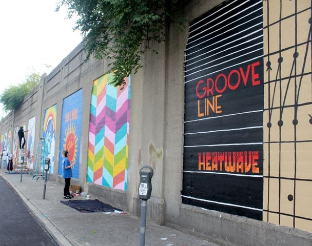 Photos: this Dayton wall is getting funky