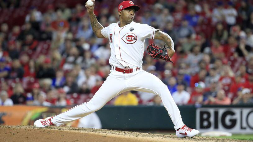 CINCINNATI, OHIO - MAY 15: Raisel Iglesias #26 of the Cincinnati Reds throws a pitch in the 10th inning against Chicago Cubs at Great American Ball Park on May 15, 2019 in Cincinnati, Ohio. (Photo by Andy Lyons/Getty Images)