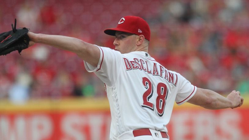Reds starter Anthony DeSclfani pitches against the Astros on Tuesday, June 18, 2019, at Great American Ball Park in Cincinnati. David Jablonski/Staff