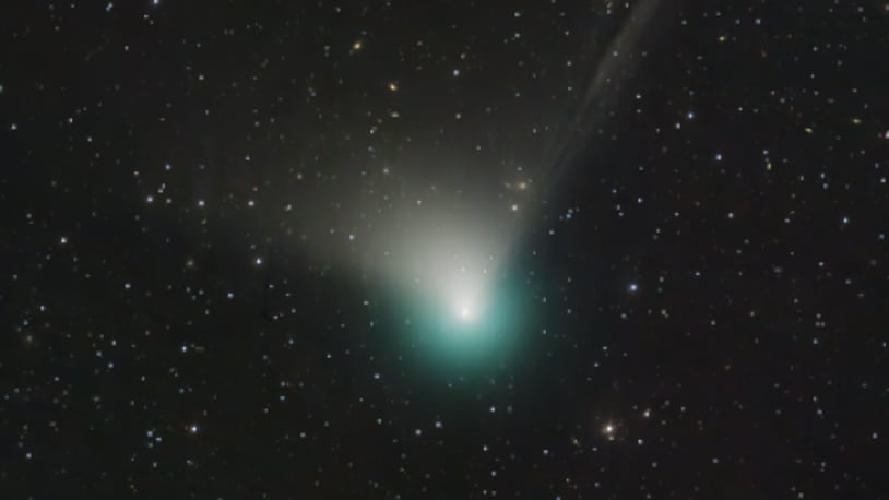 A picture of the 2022 discovered comet known as Comet C/2022 E3 (ZTF).  Image Credit & Copyright: Dan Bartlett.
