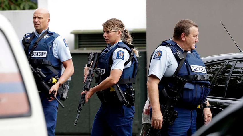 Photos: Mass casualties reported in New Zealand mosque shooting