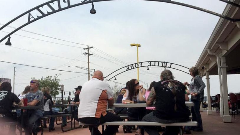 The patio at Little York Tavern in Vandalia is a popular spot. CONTRIBUTED