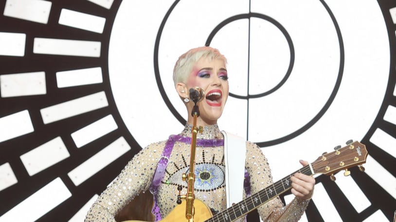 Katy Perry performs on day 3 of the Glastonbury Festival 2017 at Worthy Farm, Pilton on June 24, 2017 in Glastonbury, England.
