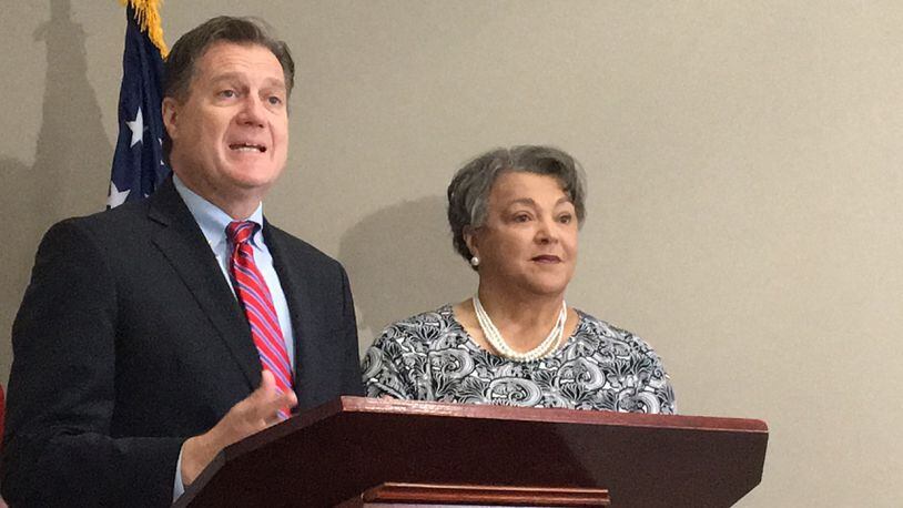 U.S. Rep. Mike Turner and CSU president Cynthia Hammond-Jackson speak about the university’s chance of getting more funding in the 2019 Farm Bill.