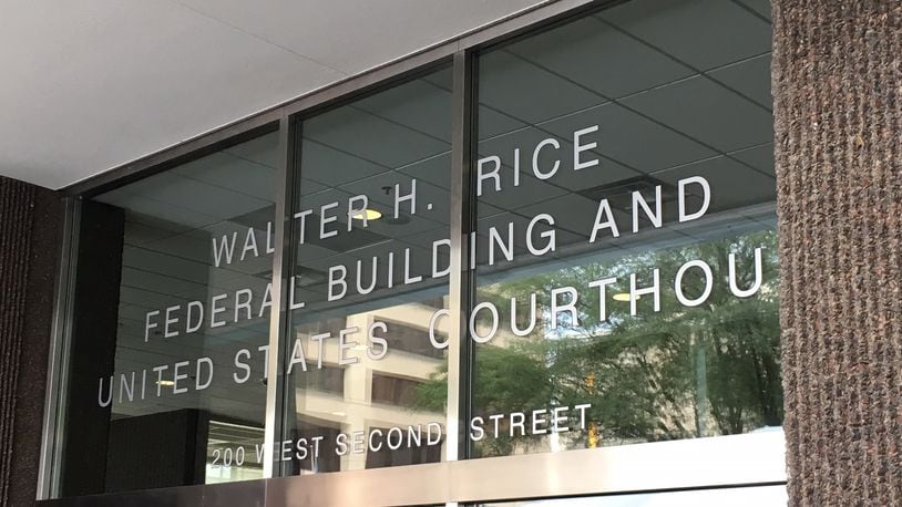The front windows of the Walter H. Rice Federal Building and U.S. Courthouse downtown. THOMAS GNAU / STAFF