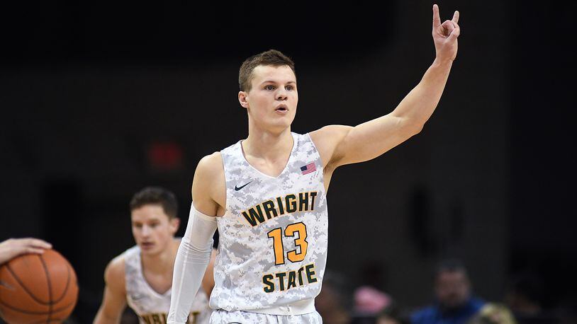 Grant Benzinger and the Wright State Raiders are slated to face Cincinnati in Joel Lunardi’s latest Bracketology. KEITH COLE/CONTRIBUTED