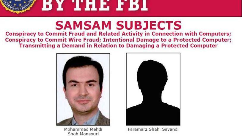 Faramarz Shahi Savandi, 34, and Mohammad Mehdi Shah Mansouri, 27, are wanted by the FBI.