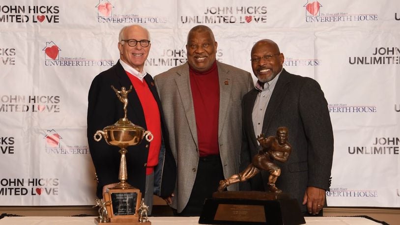 Springfielder Willie Young Sr., flanked by OSU football legends Rex Kern and Archie Griffin. Young, who died of COVID two years ago, offered words of wisdom to those around him, including, "Where you have people, you’re going to have problems, but you also have potential.”
