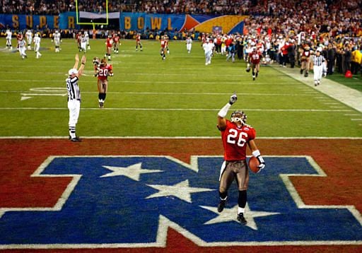 2003: Super Bowl XXXVII- Tampa Bay Buccaneers 48, Oakland Raiders 21. Margin of Victory - 27 points.