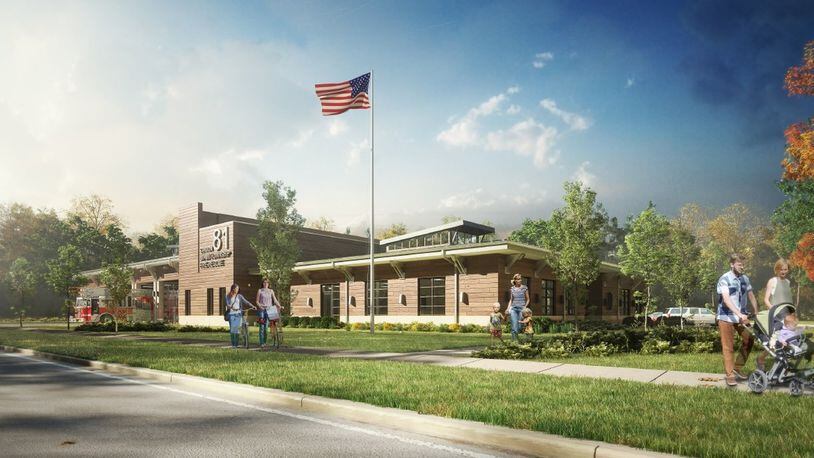 Renderings provided by Miami Twp. Fire and Rescue in Greene County show what the new firehouse on Xenia Avenue is expected to look like. CONTRIBUTED