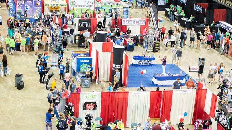 The Air Force Marathon’s Health & Fitness Expo featured more than 70 booths with the latest developments in sports, fitness and nutrition in 2022. U.S. AIR FORCE PHOTO/WESLEY FARNSWORTH